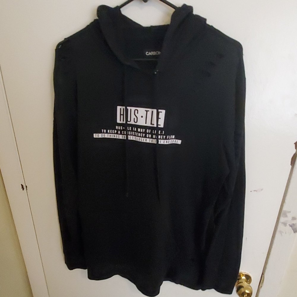 Large Black Carbon Hoodie